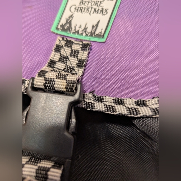 Disney The Nightmare Before Christmas Backpack Lock Shock Barrel Checkered - Picture 6 of 12